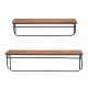 Glitzhome Farmhouse Metal/Wooden Wall Mounted Shelves, Set of 2