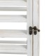 Glitzhome Wash White Farmhouse Wooden Shutter Lanterns, Set of 2