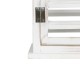 Glitzhome Wash White Farmhouse Wooden Shutter Lanterns, Set of 2