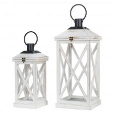 Rustic Indoor Lanterns, Set of 2