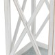 Glitzhome Wash White Farmhouse Modern Wooden Lanterns, Set of 2