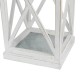 Glitzhome Wash White Farmhouse Modern Wooden Lanterns, Set of 2