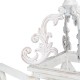Glitzhome Wash White  European Farmhouse Wooden Lanterns With 3D Metal Lace Top, Set of 2