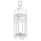 Glitzhome Wash White Farmhouse Wooden Church Window Frame Lanterns, Set of 2