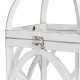 Glitzhome Wash White Farmhouse Wooden Church Window Frame Lanterns, Set of 2