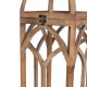 Glitzhome Farmhouse Natural Wooden Church Window Lanterns, Set of 2