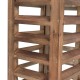 Glitzhome Farmhouse Natural Wooden Shutter Lanterns, Set of 2