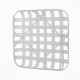 Glitzhome 24"L Vintage White Bamboo Basket