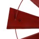 Glitzhome 22.05"D Vintage Red Metal Wind Spinner Wall Décor