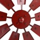 Glitzhome 22.05"D Vintage Red Metal Wind Spinner Wall Décor