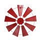 Glitzhome 22.05"D Vintage Red Metal Wind Spinner Wall Décor