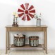 Glitzhome 22.05"D Vintage Red Metal Wind Spinner Wall Décor