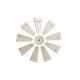 Glitzhome 22.05"D Vintage Beige Metal Wind Spinner Wall Décor