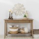 Glitzhome 22.05"D Vintage Beige Metal Wind Spinner Wall Décor