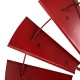 Glitzhome 28.50"D Vintage Red Metal Wind Spinner Wall Décor