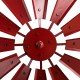 Glitzhome 28.50"D Vintage Red Metal Wind Spinner Wall Décor