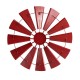 Glitzhome 28.50"D Vintage Red Metal Wind Spinner Wall Décor