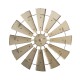 Glitzhome 28.50"D Vintage Beige Metal Wind Spinner Wall Décor