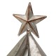 Glitzhome Galvanized Metal Christmas Table Tree Decor, Set of 2