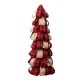 Glitzhome 22.44"H Plaid Fabric/Burlap Table Tree