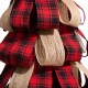 Glitzhome 22.44"H Plaid Fabric/Burlap Table Tree