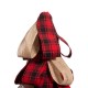 Glitzhome 22.44"H Plaid Fabric/Burlap Table Tree