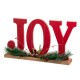 Glitzhome 18"L Wooden Christmas JOY Table Decor