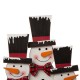 Glitzhome 18"H Wooden Snowman Family Table or Standing Decor
