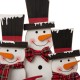 Glitzhome 18"H Wooden Snowman Family Table or Standing Decor