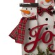 Glitzhome 18"H Wooden Snowman Family Table or Standing Decor