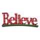 Glitzhome 23.82"L Wooden Believe Table Decor