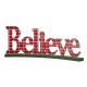 Glitzhome 23.82"L Wooden Believe Table Decor