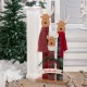 Glitzhome 34.80"H Wooden Deer Family Welcome Porch Decor