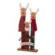 Glitzhome 34.80"H Wooden Deer Family Welcome Porch Decor
