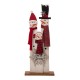 Glitzhome 35.43"H Wooden Snowman Family Porch Decor