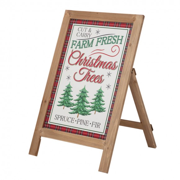 Glitzhome 24"H Christmas Wooden Porch Sign / Standing Décor