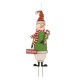 Glitzhome Set of 2 Metal Snowman & Santa Yard Stake or Standing Décor or Wall Décor