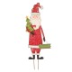 Glitzhome Set of 2 Metal Snowman & Santa Yard Stake or Standing Décor or Wall Décor