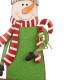 Glitzhome Set of 2 Metal Snowman & Santa Yard Stake or Standing Décor or Wall Décor