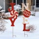 Glitzhome Set of 2 Rusty Metal "JOY" & "NOEL" Yard Stake or Wall Décor