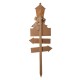 Glitzhome 42"H Wooden Christmas Yard Stake with LED Lights