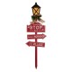 Glitzhome 42"H Wooden Christmas Yard Stake with LED Lights