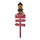 Glitzhome 42"H Wooden Christmas Yard Stake with LED Lights