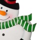 Glitzhome Metal Vertical or Horizontal "JOY" Snowman Family Yard Stake, Set Of 3