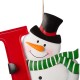 Glitzhome Metal Vertical or Horizontal "JOY" Snowman Family Yard Stake, Set Of 3