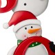 Glitzhome Metal Vertical or Horizontal "JOY" Snowman Family Yard Stake, Set Of 3