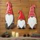 Glitzhome Christmas Metal Gnome Yard Stake or Standing Decor or Wall Decor, Set of 3