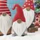 Glitzhome Christmas Metal Gnome Yard Stake or Standing Decor or Wall Decor, Set of 3