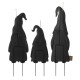 Glitzhome Christmas Metal Gnome Yard Stake or Standing Decor or Wall Decor, Set of 3