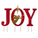 Glitzhome Metal "JOY" Angel Yard Stake or Wall Décor or Standing Decor, Set of 3